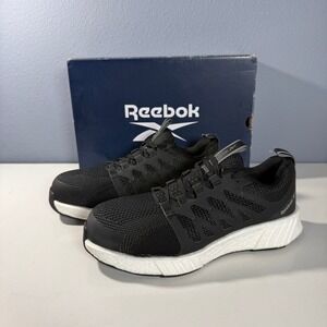 Reebok Fusion Flexweave Work Womens 7.5W Black Composite Toe Safety Shoes RB413